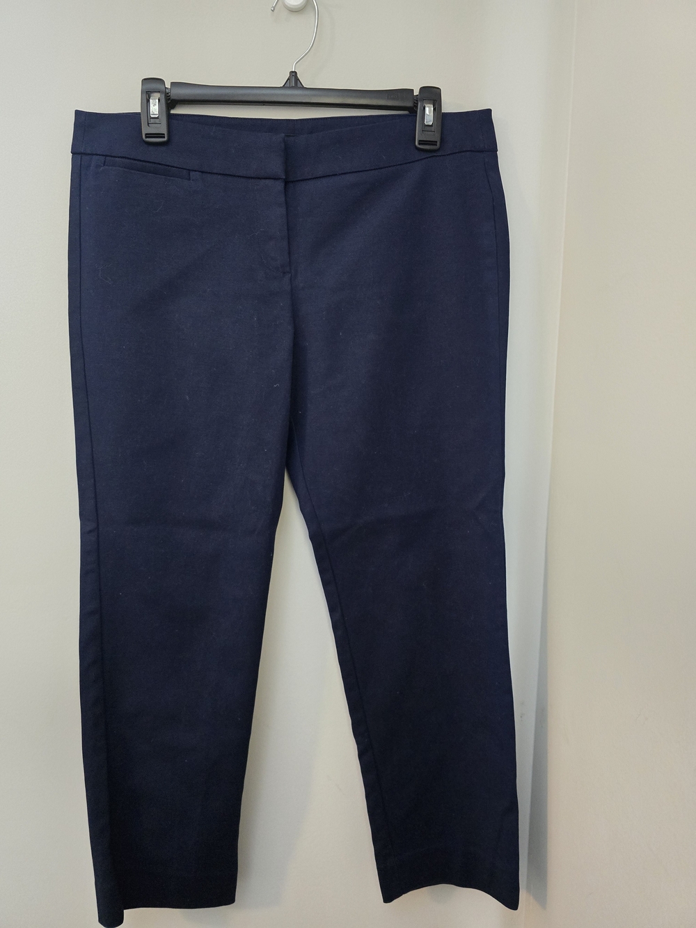 Classic Navy Straight-Leg Dress Pants